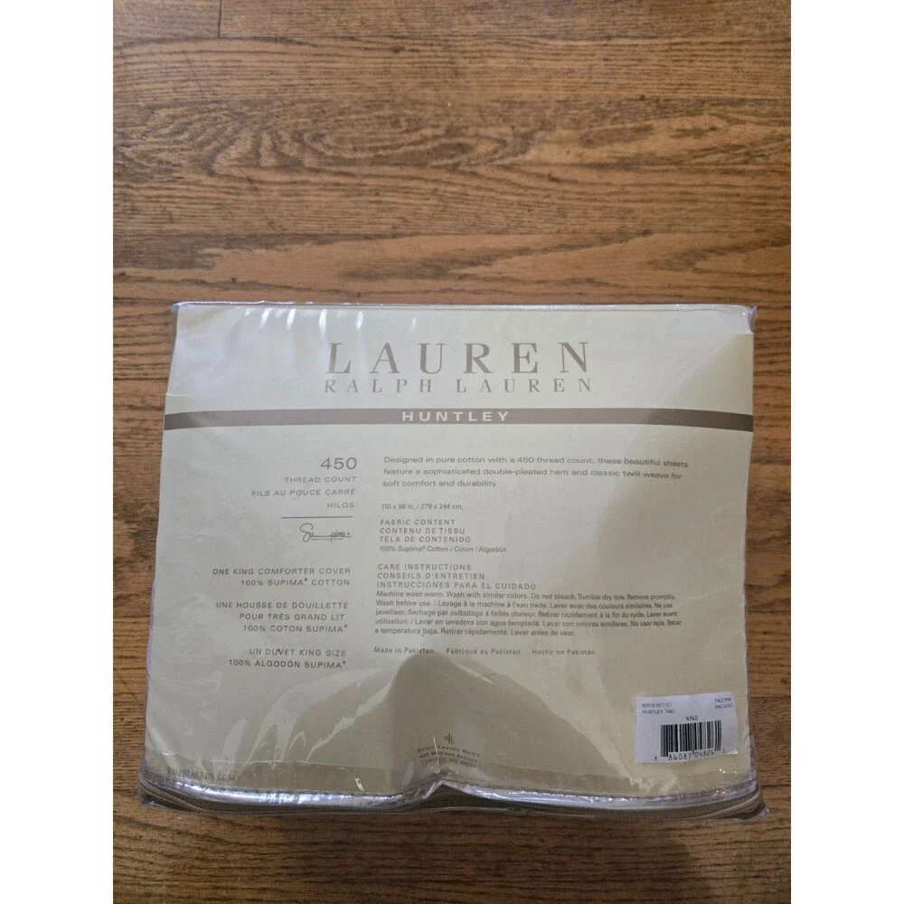 Vtg Lauren Ralph Lauren Huntley Pink King Comforter Duvet Cover New 110x96
